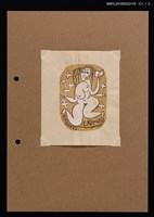 主要名稱：藏書票—裸女持書圖檔，第2張，共3張