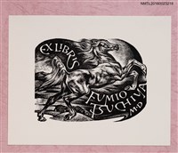 主要名稱：藏書票—走る馬圖檔，第1張，共1張