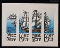 主要名稱：藏書票—海上大船圖檔，第1張，共1張