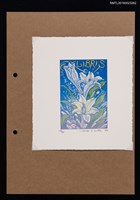 主要名稱：藏書票—藍之百合圖檔，第1張，共1張