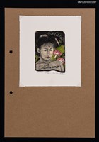 主要名稱：藏書票—女人與牽牛花圖檔，第1張，共1張