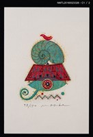 主要名稱：藏書票—小紅鳥與鸚鵡螺圖檔，第2張，共3張