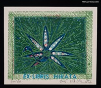 主要名稱：藏書票—藍綠花孔雀圖檔，第1張，共1張