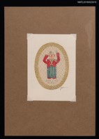 主要名稱：藏書票—ピエロ（紅衣小丑）圖檔，第1張，共1張