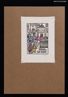 主要名稱：藏書票－沉睡的女人與阿拉伯士兵圖檔，第1張，共1張