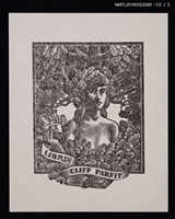 主要名稱：藏書票—樹叢中的女孩圖檔，第3張，共3張