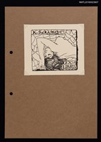 主要名稱：藏書票—蜘蛛網與沉浸的裸女　圖檔，第1張，共1張