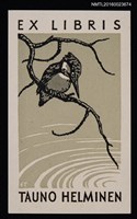 主要名稱：藏書票—水波鳥鳴圖檔，第1張，共1張