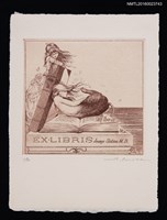 主要名稱：藏書票—公主與獸身女孩圖檔，第1張，共1張