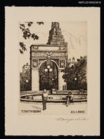 主要名稱：藏書票—ワシントン広場の北側のアーチ圖檔，第1張，共1張