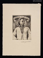 主要名稱：藏書票—莫札特側臉肖像圖檔，第1張，共1張