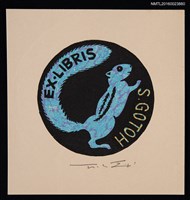 主要名稱：藏書票—藍松鼠圖檔，第1張，共1張