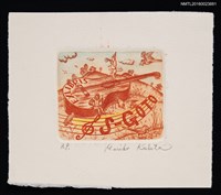 主要名稱：藏書票—大吉他上的演奏圖檔，第1張，共1張