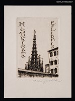 主要名稱：藏書票—教堂尖塔圖檔，第1張，共1張