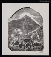 主要名稱：藏書票—タカネスミレ（高嶺菫）圖檔，第1張，共1張