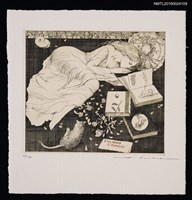主要名稱：藏書票—まどろみ（沉睡）圖檔，第1張，共1張