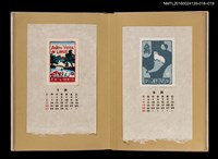 主要名稱：藏書票曆—白鳥/劃一題名：《愛書票曆》（昭和32-35年）圖檔，第2張，共2張