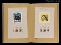 主要名稱：藏書票曆——倚窗的女人/劃一題名：《愛書票曆》（昭和32-35年）圖檔，第2張，共2張