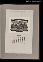 主要名稱：藏書票曆——帆船/劃一題名：《愛書票曆》（昭和36-39年）圖檔，第1張，共2張