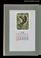 主要名稱：藏書票曆——裸婦/劃一題名：《愛書票曆》（昭和51-54年）圖檔，第1張，共2張