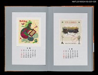 主要名稱：藏書票曆——火車模型（鉄道模型）/劃一題名：《愛書票曆》（平成12-15年）圖檔，第2張，共2張