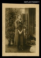 主要名稱：張福英少女時期畫像明信片圖檔，第1張，共1張