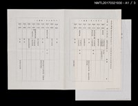主要名稱：行政院新聞局致葉石濤書函圖檔，第1張，共3張