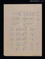 主要名稱：（三）漁網伴碧波歌詞簡譜（油印本）圖檔，第3張，共4張
