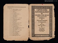 主要名稱：OPERATIC ANTHOLOGY封面及目錄圖檔，第2張，共4張
