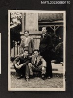 主要名稱：1953年龍瑛宗、吳瀛濤、賴傳燦、賴傳鑑4人合照/其他-相簿名稱：龍瑛宗相片集2圖檔，第1張，共1張