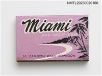 主要名稱：HAWAII  BAR、Miami BAR 火柴盒圖檔，第2張，共3張