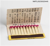 主要名稱：電影「三德和尚與舂米六」紙夾火柴盒圖檔，第2張，共2張