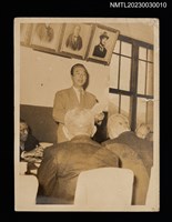 主要名稱：臺北市文獻委員會主辦「艋舺耆老座談會」活動照（1953-02-24）圖檔，第1張，共2張