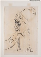 主要名稱：施明正手繪鉛筆素描：楊逵肖像圖檔，第3張，共3張