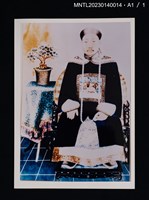 主要名稱：彩繪賴世觀坐姿官服照（翻拍照）圖檔，第3張，共3張