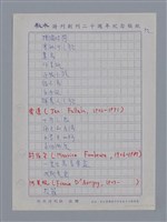 主要名稱：目錄/劃一題名：法國二十世紀詩選圖檔，第12張，共14張
