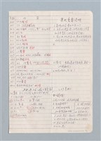 主要名稱：詩集《舞蹈》初校修正表圖檔，第2張，共2張