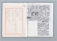 主要名稱：與張默、辛鬱合編《文協六十年》，張騰蛟執筆部分的原始小抄與剪報圖檔，第34張，共79張