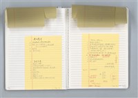 主要名稱：與張默、辛鬱合編《文協六十年》，張騰蛟執筆部分的原始小抄與剪報圖檔，第46張，共79張