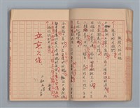 主要名稱：省立高雄商業職業學校作文簿：高級科一年級下學期（「憶除夕」等）圖檔，第13張，共54張