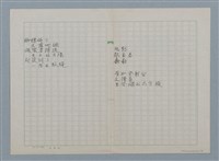 主要名稱：無題名：蜘蛛佈下 天羅地網…等36篇詩作手稿圖檔，第1張，共18張