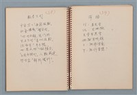 主要名稱：小數點等詩作手稿（筆記本）圖檔，第23張，共41張