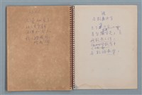 主要名稱：空門聯立方程式等詩作手稿（筆記本）圖檔，第40張，共41張