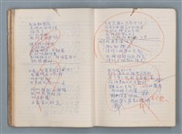 主要名稱：刑鞭吻上了我的臉等手稿（筆記本）圖檔，第34張，共92張