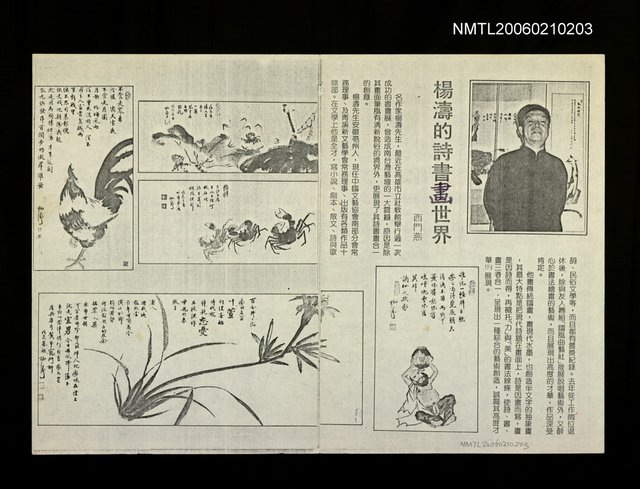 主要名稱：楊濤的詩書畫世界(影本)圖檔，第1張，共1張