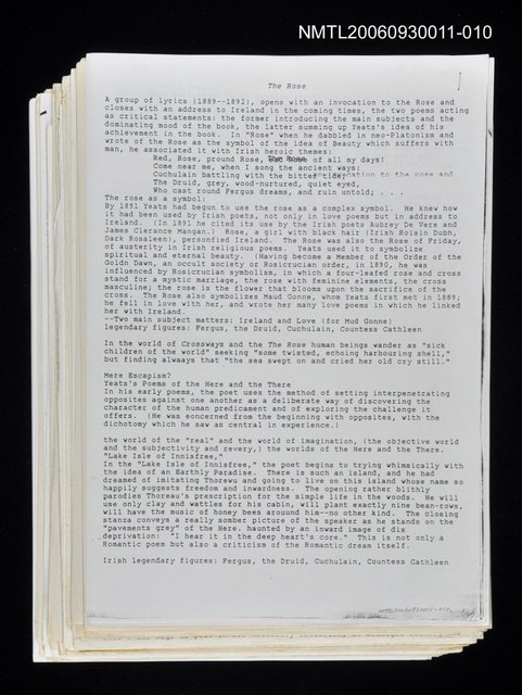 主要名稱：教學資料the rose等提供學生之講義圖檔，第1張，共1張
