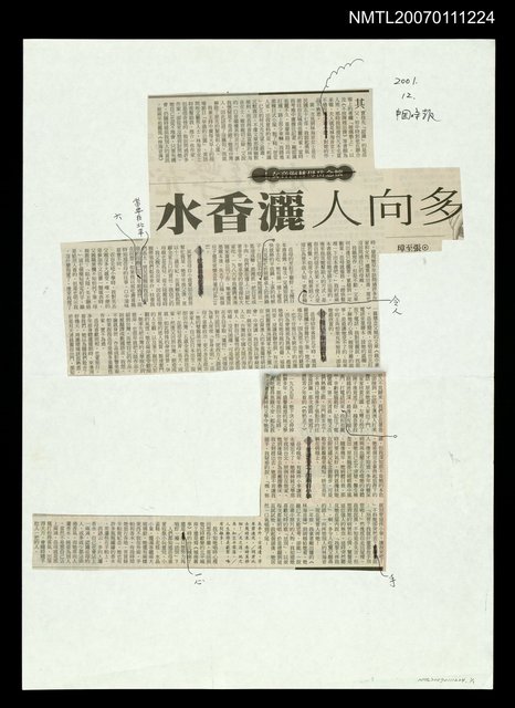 主要標題：多向人灑香水/報紙名稱：中國時報圖檔，第1張，共1張