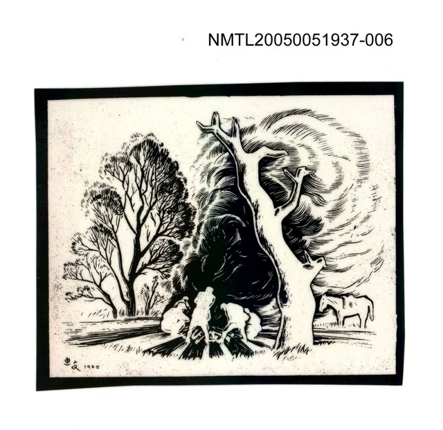 主要名稱：版画底稿  〈6〉圖檔，第1張，共1張