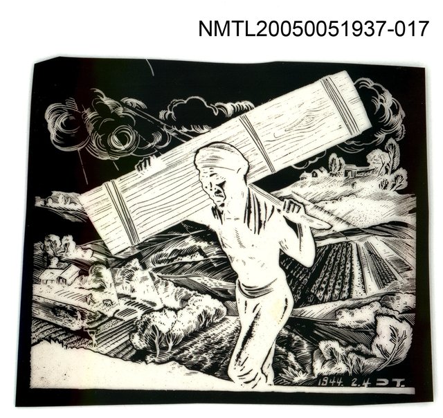 主要名稱：版画底稿  〈17〉圖檔，第1張，共1張