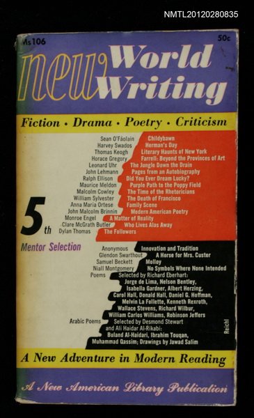 全集題名：NEW WORLD WRITING/主要名稱：FIFTH MENTOR SELECTION圖檔，第1張，共1張